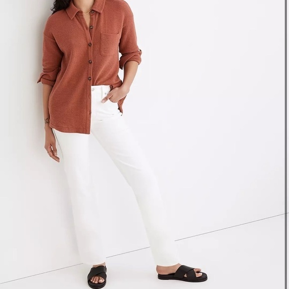 Madewell The Mid-Rise Perfect Vintage Straight Jean in Tile White ND512 - Picture 1 of 6